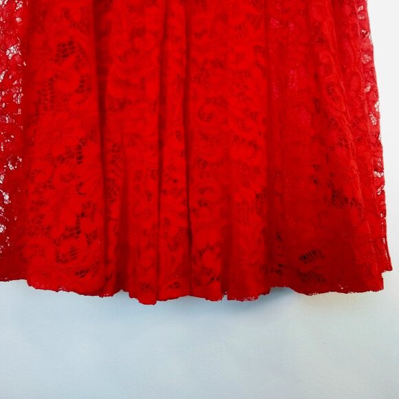 LULUS ENDLESSLY INFATUATED RED LACE MIDI DRESS - Picture 8 of 14